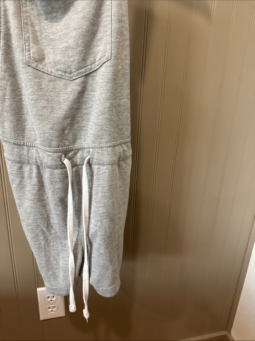 Women’s Gray Knit Overalls Jumpsuit - Picture 3 of 5